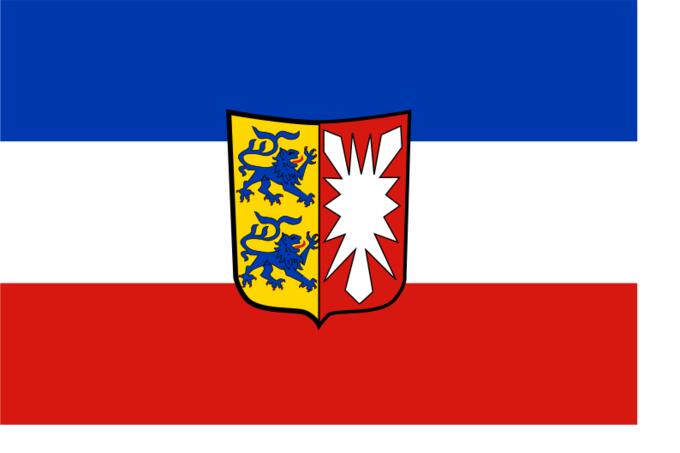 Flag of flag of Schleswig-Holstein vector drawing