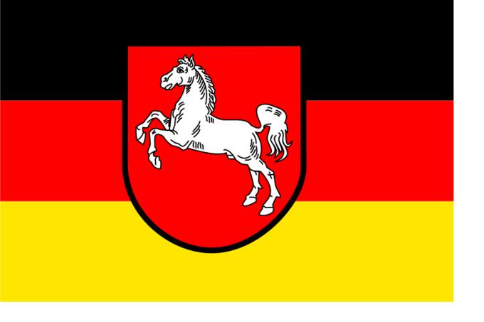 Flag of Lower Saxony region vector graphics