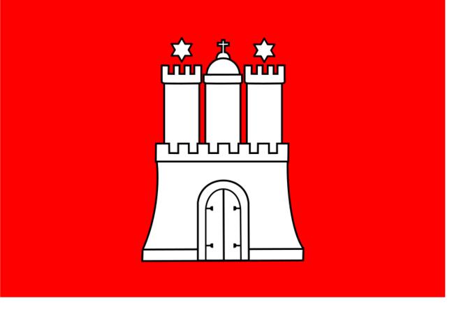 Flag of Hamburg vector drawing