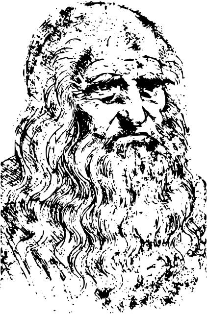 Leonardo da Vinci portrait vector image