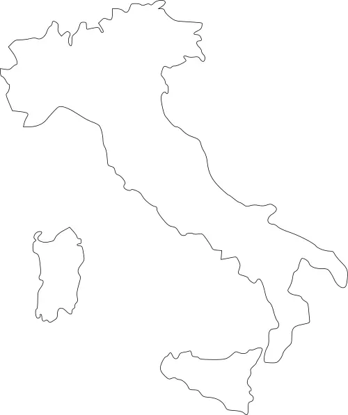 Map of Italy vector clip art