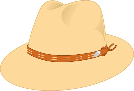 Panama style hat vector drawing