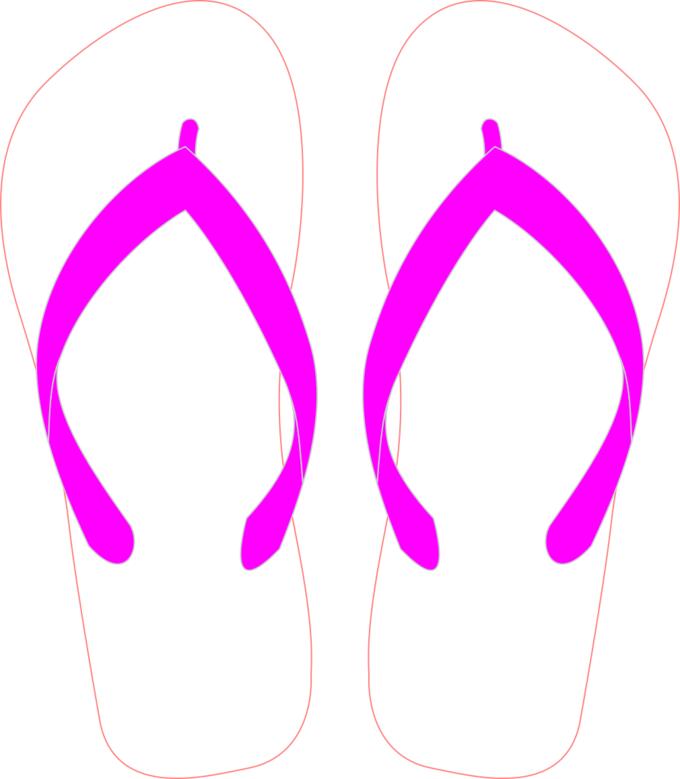 Flipflops with stripe pattern vector image