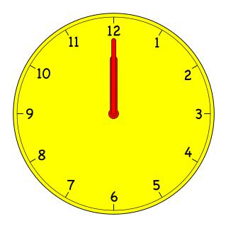 Analogue clock vector clip art