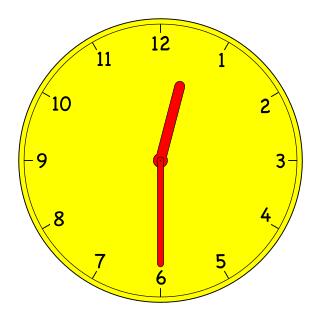 Analogue clock vector graphics