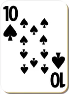 Ten of spades playing card vector clip art