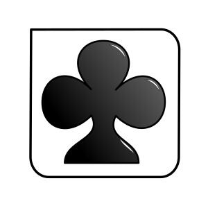 Playing card clubs sign