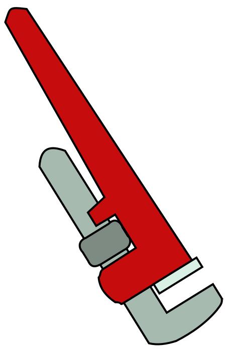 Pipe wrench vector illustration