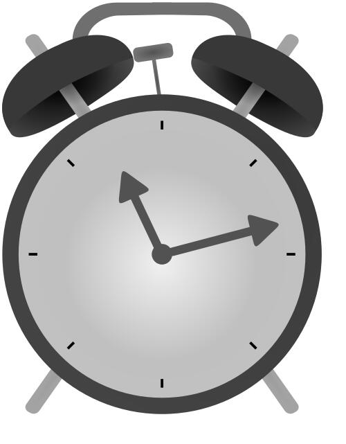 Analog alarm clock vector drawing
