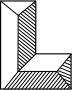 L-shaped building roof vector image