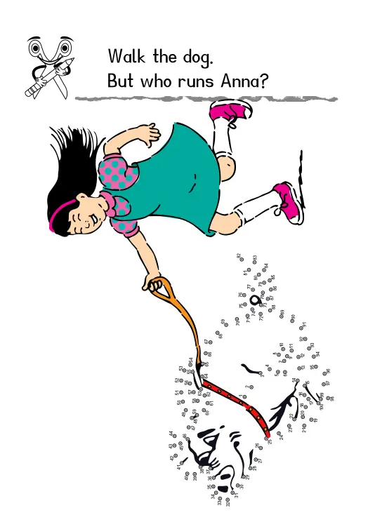 Connect dots drawing for kids vector image