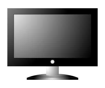 HDTV television set vector image