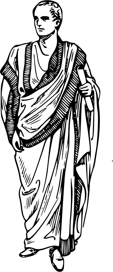 Roman toga vector image
