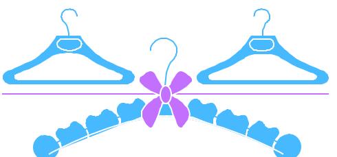 Clothes hangers vector image