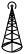 Radio transmitter antenna with round base vector illustration