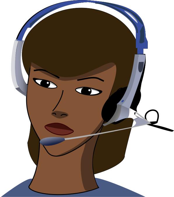 Call center worker vector graphics