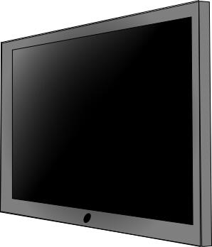 Vector image of TV set