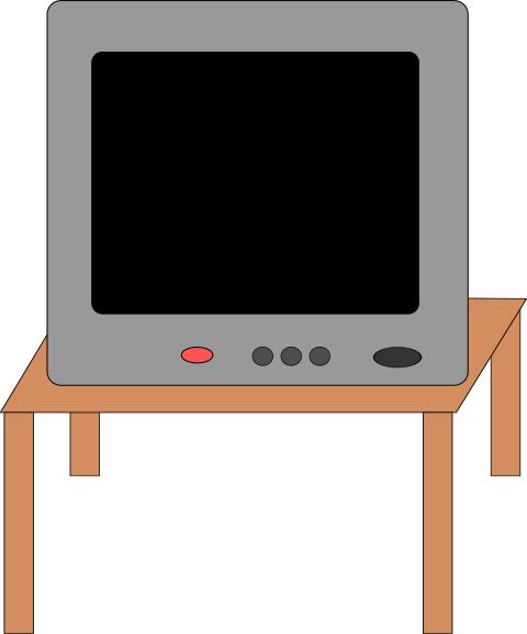 Vector clip art of television receiver