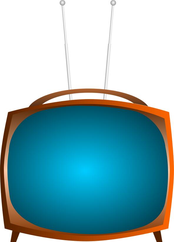 Old TV vector clip art