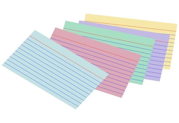 Colored index cards vector image