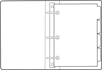 Open binder notebook vector image
