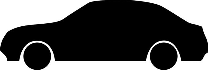 Vector silhouette image of car
