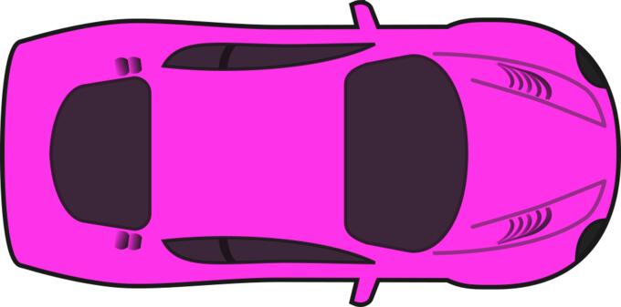 Pink racing car vector clip art