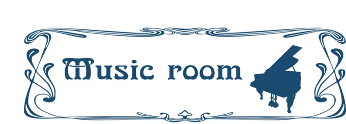 Music room door sign vector image