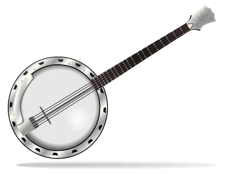 Banjo chordophone vector illustration