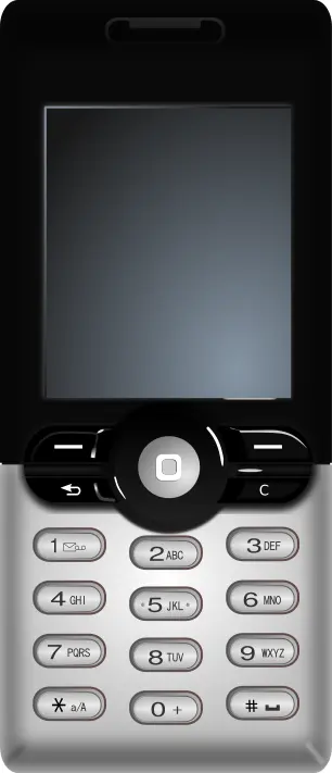 Cellular phone vector clip art