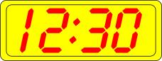 Digital clock display vector illustration