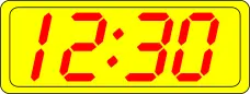Digital clock display vector illustration