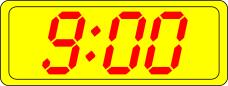 Digital clock display vector graphics