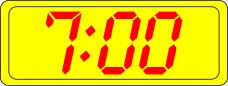 Digital clock display vector graphics