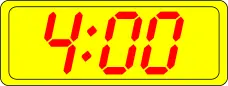Digital clock display vector graphics