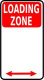 Loading zone traffic roadsign vector image