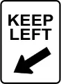 Keep left traffic sign vector image