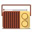 Portable radio receiver vector drawing