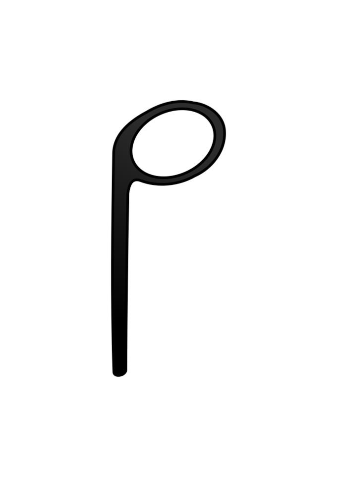 Half note stem facing down vector image