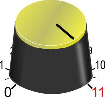 Volume knob at max level vector image