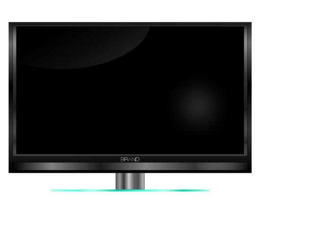 High definition TV set vector clip art