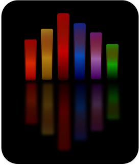 Simple music equalizer vector drawing