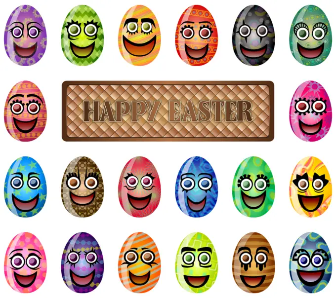 Easter eggs vector image
