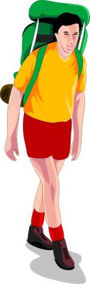 Male trekker vector image