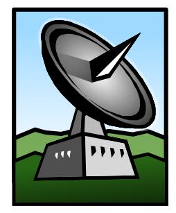 Ground tracking station vector clip art