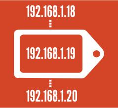 DHCP symbol label vector image