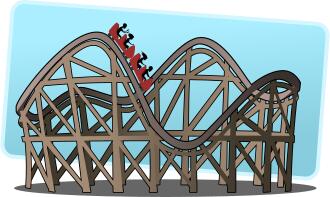 Roller coaster vector illustration