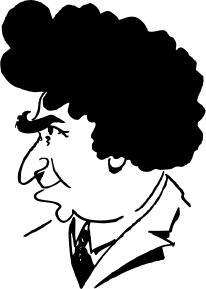 Giovanni Martinelli portrait caricature vector image