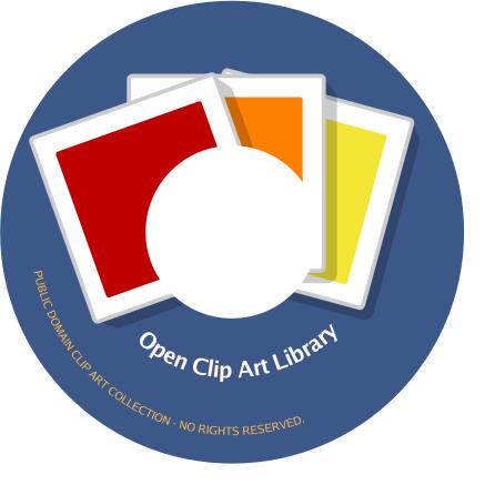 CD label for open clip art vector images