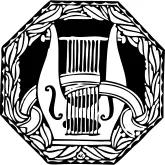 Vector drawing of lyre instrument